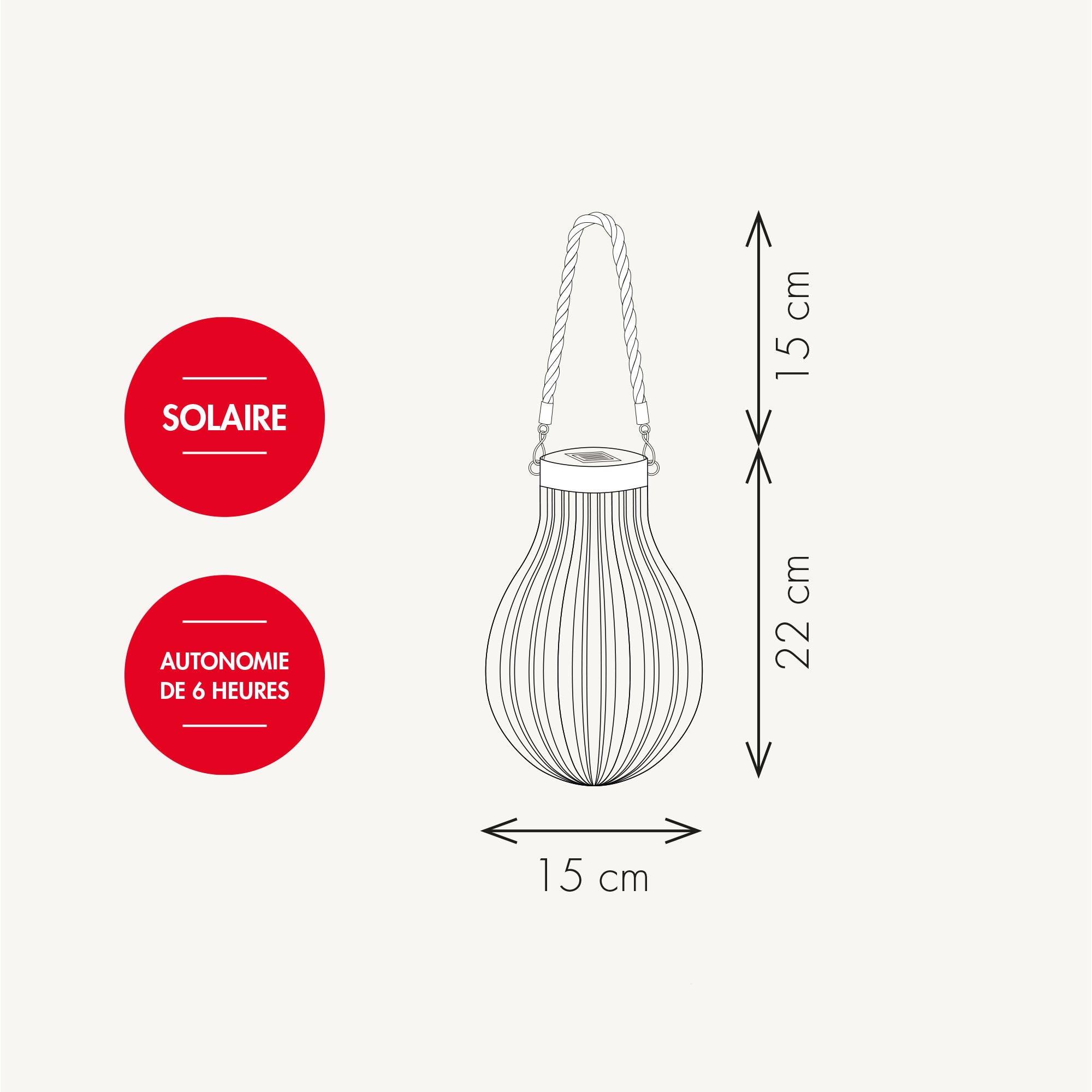 Lanterne solaire Doty
